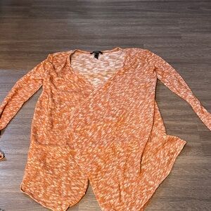 Forever 21 Orange Marled Cardigan